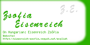 zsofia eisenreich business card