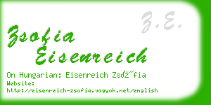 zsofia eisenreich business card